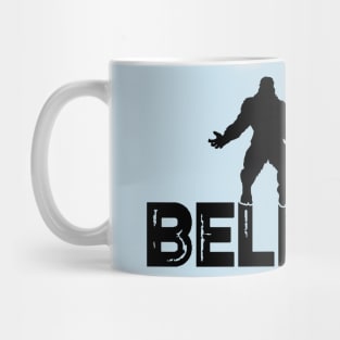 Believe Bigfoot Sasquatch Funny Dog, Unique Cryptid Dog Lover Tee Mug